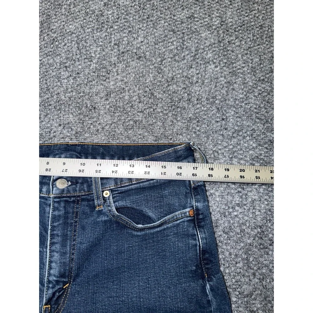 Levi's 514 Straight Fit Dark Blue Wash Jeans preowned W34 L32‎